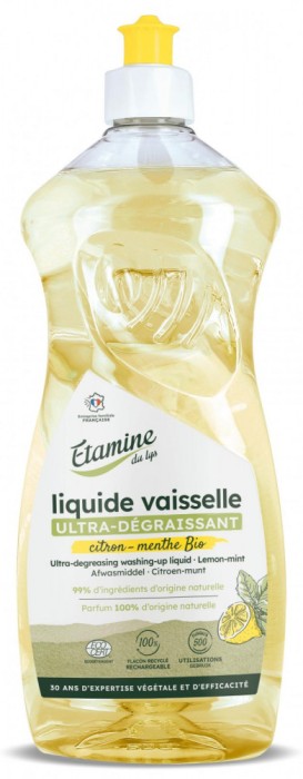 Detergent BIO ultra degresant pentru vase, parfum menta si lamaie Etamine