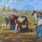 Tablou culegătoare de spice după Millet