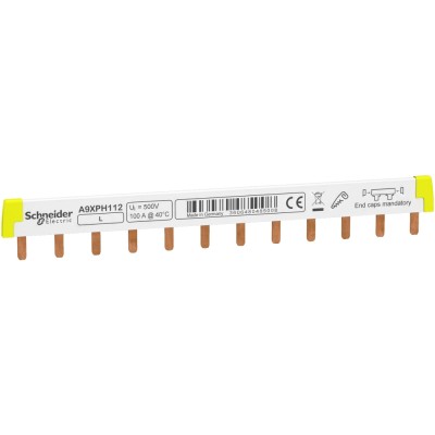 Bareta de alimentare 1P busbar pin 12M 100A Acti9 Schneider A9XPH112 foto