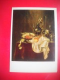 HOPCT 23313 SUNCA SI ARGINTARIE- WILLEM CLAESZ HEDA 1594 --MUZEE RUSIA - CP PICTURA --NECIRCULATA