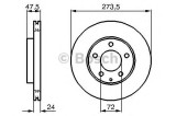 Disc frana MAZDA PREMACY (CP) (1999 - 2005) BOSCH 0 986 479 034