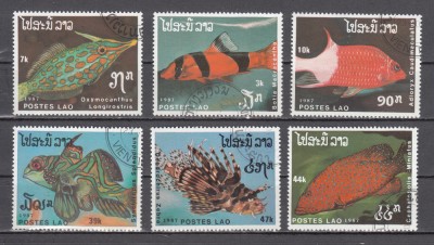 A12 S2 12 - Timbre foarte vechi - Laos - pesti exotici foto