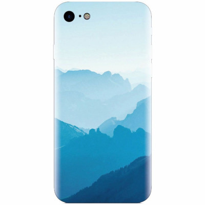 Husa silicon pentru Apple Iphone 6 / 6S, Blue Mountain Crests foto