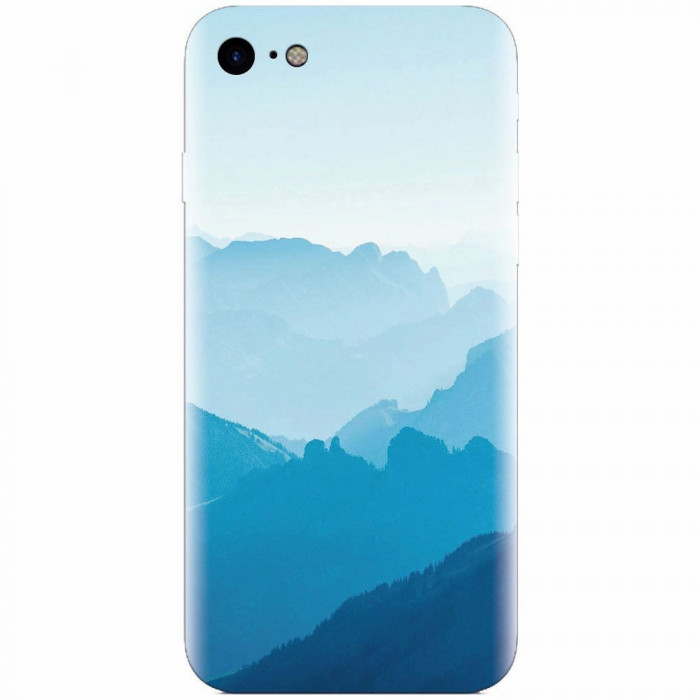 Husa silicon pentru Apple Iphone 6 Plus, Blue Mountain Crests