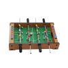 Fotbal de Masa eMazing, 12 Jucatori, Panou Scor, Metal/Lemn/ABS, 34.5x23x7cm, Mini Foosball Compact Copii/Adulti, Verde/Maro