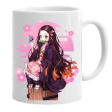 Cana alba personalizata demon slayer nezuko, INOVATIX&reg;. 330 ml