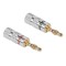Set 2 mufe Banana din metal 4mm tata HQ Cabletech