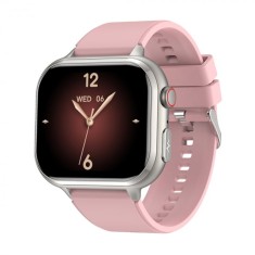 Smartwatch iSEN TK17 Roz, Silicon, 1.91 HD, ECG, Ritm Cardiac, Oxigen in Sange, Glicemie, Tensiune Arteriala, Acid Uric, BMI, Monitorizare Somn, Modur