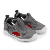 Pantofi Baieti Bibi FisioFlex 4.0 Graphite Decupati 20 EU, Gri, BIBI Shoes