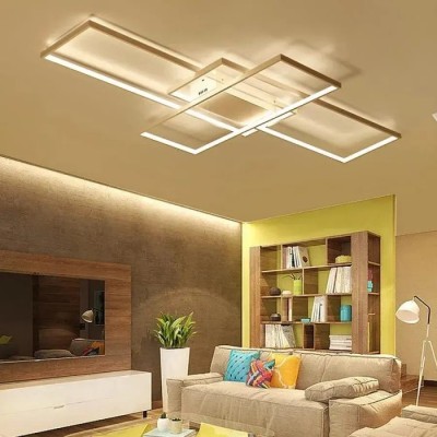 Lustra LED cu Telecomanda Landyn 61W Dimabila Alb foto