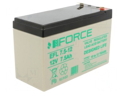 Baterie plumb-acid 12V 7.5Ah AGM fără &amp;icirc;ntreținere foto