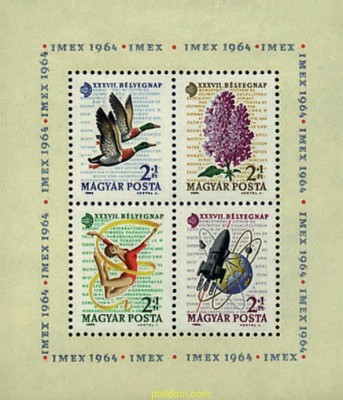 s3 - Ungaria 1964 - Ziua marcii colita neestampilata MNH foto