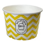 Cupa inghetata 4oz galbena, set 50 buc