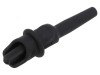 Bornă crocodil 10A neagră lipită, capacitate prindere max. 9mm