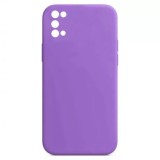 Husa din silicon compatibila cu Samsung Galaxy A03s cu protectie la camera, silk touch, Mov