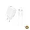 Incarcator Retea Cu Cablu USB-C Borofone BN28 Fuente 30W 3A 1 x USB-C Alb