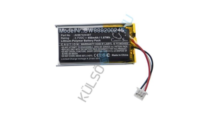 Baterie de &icirc;nlocuire pentru căști fără fir VHBW pentru Sennheiser AHB732038T - 450 mAh 3,7 V Li-polimer