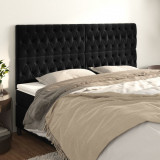Tablii de pat, 4 buc, negru, 90x7x78/88 cm, catifea GartenMobel Dekor, vidaXL
