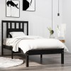 VidaXL Cadru de pat mic single, negru, 75x190 cm, lemn masiv 3104027