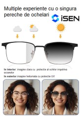 Ochelari de soare smart iSEN GS06, Lentile polarizate UV400, Unisex, Rama magnetica, Microfon si difuzor incorporat, Muzica si apeluri Bluetooth, Asis