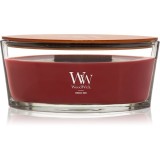 Woodwick Opulent Wood Rouge Oud lum&acirc;nare parfumată cu fitil din lemn 453.6 g