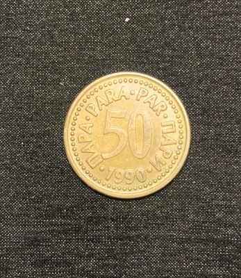 Moneda 50 para 1990 Iugoslavia foto