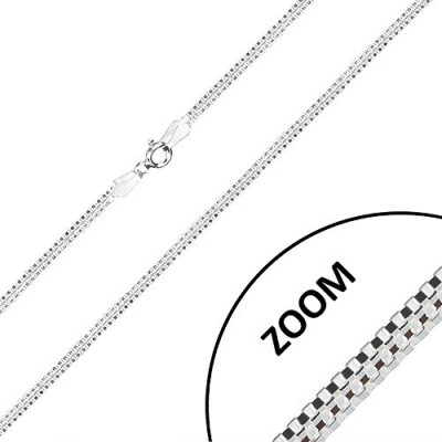 Lanț din argint 925 - două lanțuri unghiulare interconectate, &amp;icirc;nchidere de tip homar, 2,7 mm foto