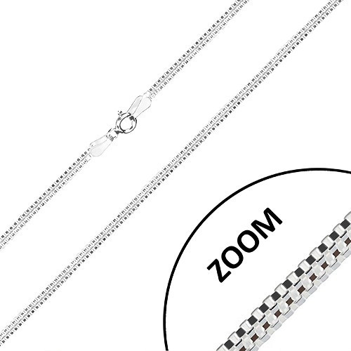 Lanț din argint 925 - două lanțuri unghiulare interconectate, &icirc;nchidere de tip homar, 2,7 mm