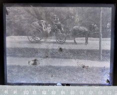 NEGATIV FOTO / FOTOGRAFIE PE STICLA , ANII 1900 TRASURA ..