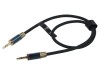 Cablu Jack 3,5mm mufă, din ambele părţi 0,5m aurit