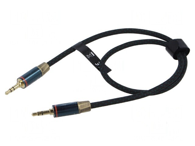 Cablu Jack 3,5mm mufă, din ambele părţi 0,5m aurit