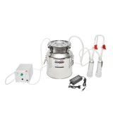 Aparat de muls 60W, 220V cu 1 post si bidon de inox 14L pentru capre si oi