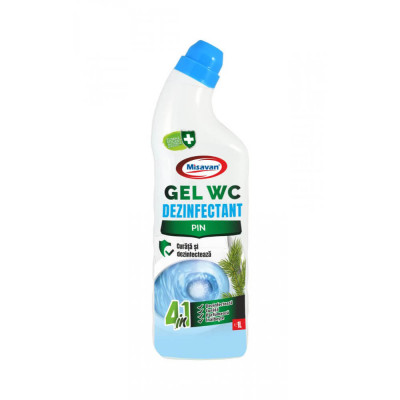 Dezinfectant Gel Toaleta Misavan Pin, 1L, Dezinfectant pentru Toaleta 1L, Dezinfectant Tip Gel pentru Toaleta, Dezinfectant Ieftin Toaleta, Dezinfecta foto