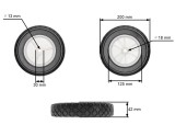 Roata masina tuns gazon 203mm x 45mm, Taiwan