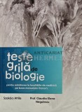 Teste grila de biologie pentru admiterea la facultatile de medicina pe baza manualului Barron&#039;s - 2023 - Claudia Elena Negulescu (AS84)