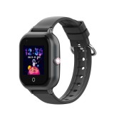 Ceas Smartwatch Pentru Copii, Wonlex KT24, Negru, Nano SIM, 4G, Pedometru, Monitorizare, Camera, Contacte, Apel SOS