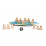 Joc de atentie Iepurasi echilibrati din lemn,+4 ani