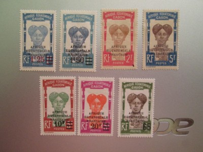 GABON SERIE NESTAMPILAT CU DUBLU TIPAR=331 foto