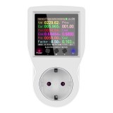Priza inteligenta Techstar&reg;, Ecran LCD color de 2,4 inch, 16A, Monitorizarea puterii, detectarea tensiunii curentului, Computer aplicație pentru telef