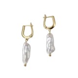 Cercei cu perle dreptunghiulare