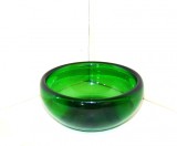 Bol mare, cristal smarald suflat manual -Provence- design Per Lutken, Holmegaard