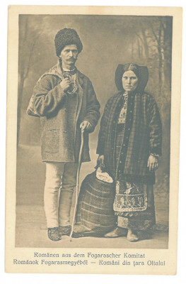 4670 - FAGARAS, Sibiu, Ethnic family, Romania - old postcard - unused - 1916 foto