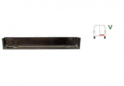 Element reparatie usa Mercedes 207-410, 1977-1991 pt modele cu 2 usi spate, partea dreapta, cu o nervura,jgheab,usa spate, parte inferioara, foto