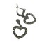 Cercei argint 925 inima cu marcasite