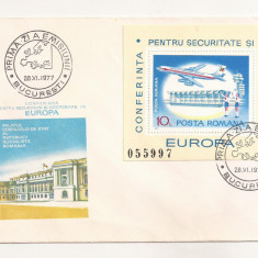 P3 Plic FDC-Prima zi a emisiunii-Conferinta pentru securitate, necirculat 1977