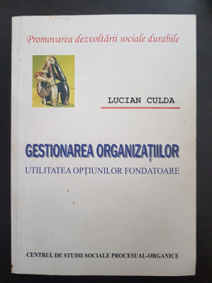 GESTIONAREA ORGANIZATIILOR Utilitatea optiunilor fondatoare - Lucian Culda foto