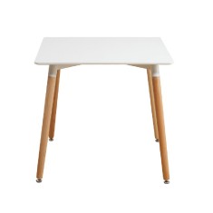 Masa dining MDF alb lemn fag Didier 70x70x74 cm