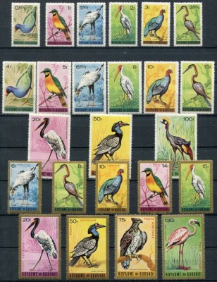 BURUNDI 1965 FAUNA PASARI foto