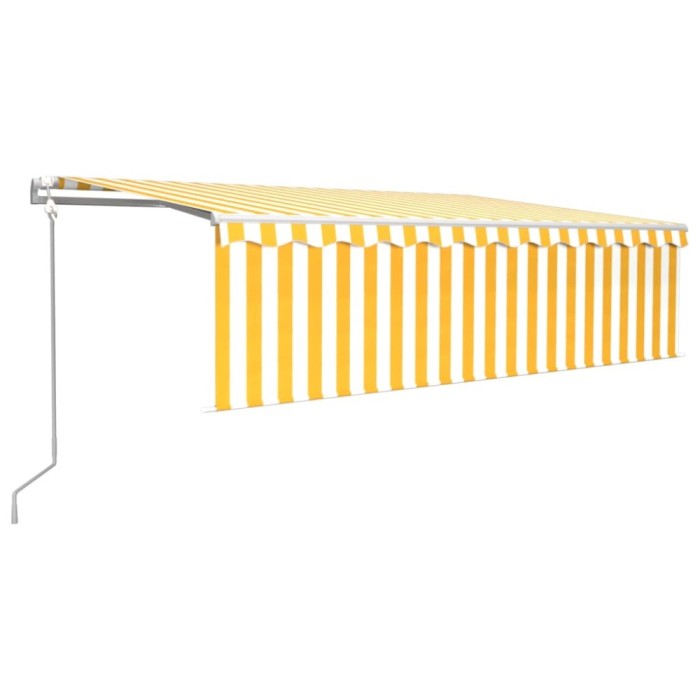 Copertina retractabila automat stor&amp;LED&amp;senzor galben&amp;alb, 5x3m
