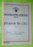 F590-I-WW2-Corpul aviatic national-socialist al 3 lea Reich-Carte de zbor 1943.